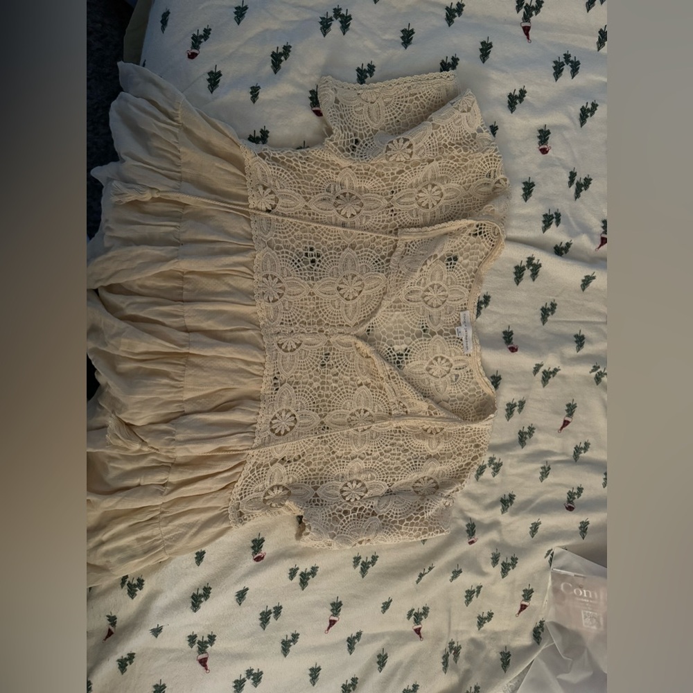 boho cream top